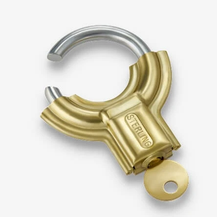 Senior Padlock: Brass Hardened Shackle by Sterling Padlocks